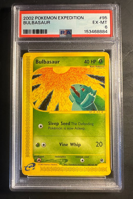 2002 Pokémon Expedition 95 Bulbasaur Base Card Graded PSA 6 EX-MT Sun Bulbasaur