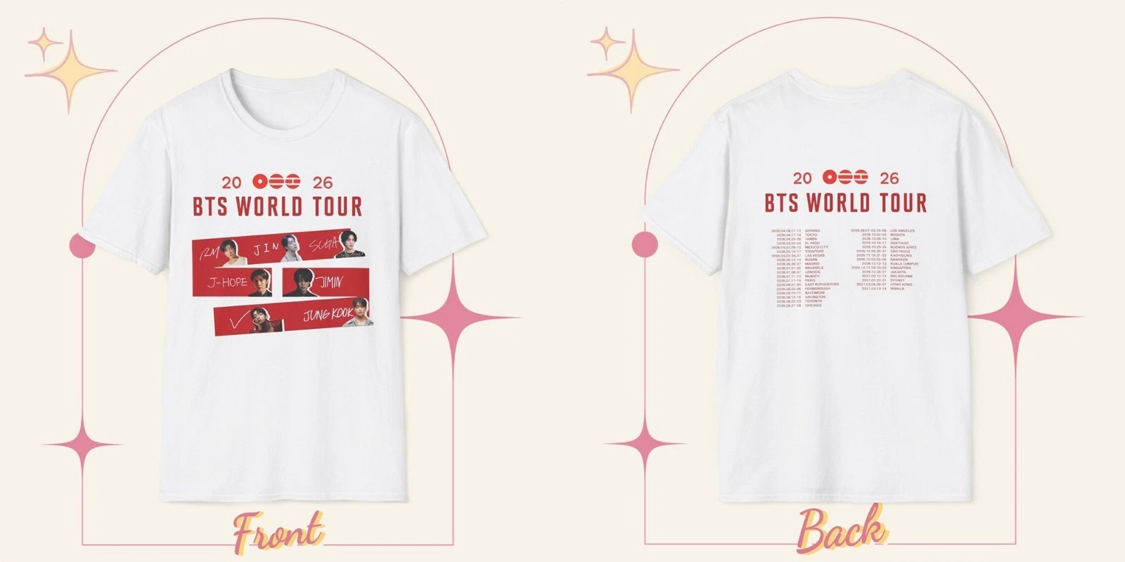2026 World Tour BTS Unisex T-Shirt
