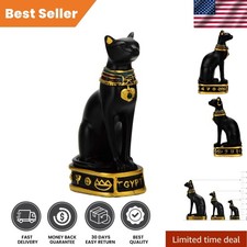 Charming 3.5" Black Cat Goddess Statue - Egyptian Bastet Handmade Collectible