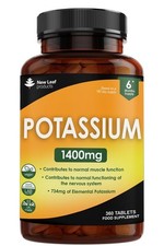 New Leaf Products Potassium 1000mg 360 Or  180 Tablets Food Supplements