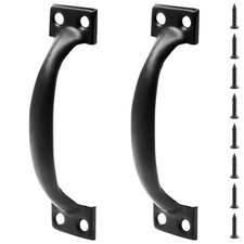 2 Pcs 6" Rustic Gate Handle, Black for Outdoor, Garage