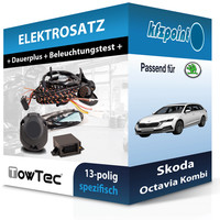 für Skoda Octavia Kombi 11.2012-10.2020 Towtec E-Satz 13Polig Fahrzeugspezifisch