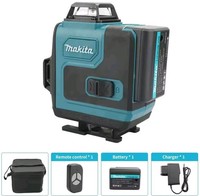 Makita 16-Line Laser Level Green. 360 Self-Leveling With battery case & remote