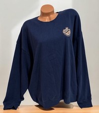 Victoria Secret Pink Pullover Sweatshirt Blue With Crescent Logo Size XXL