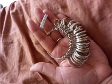 Medidor de anillos Set Metal Finger Gauge Medida Herramienta Dimensionamiento