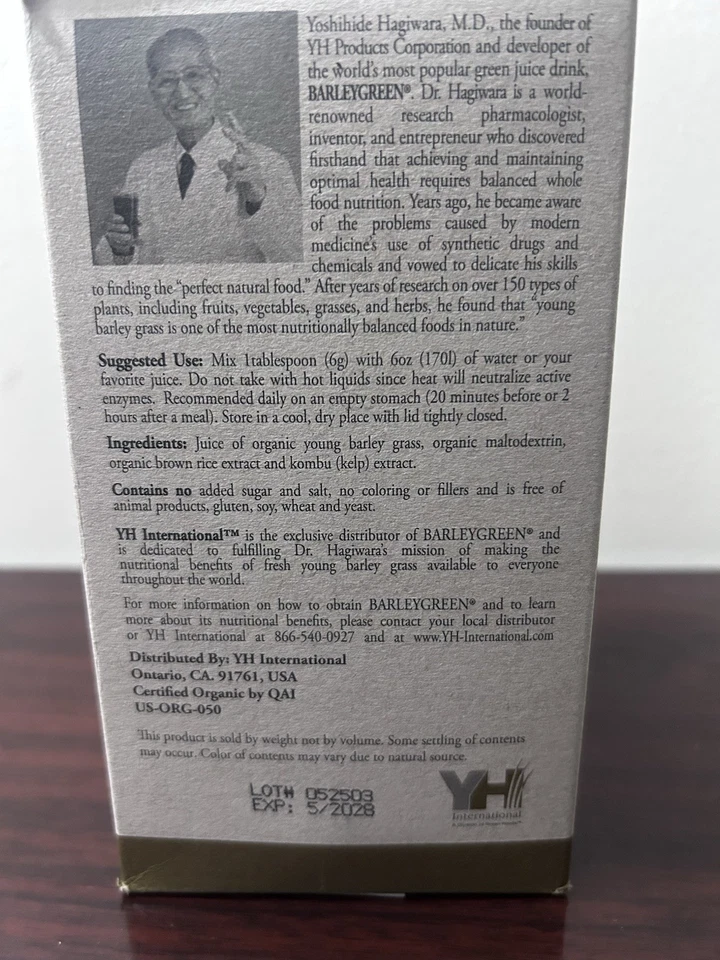 BARLEYGREEN Dr. Hagiwara's Original Premium con algas - Jugo de hierba de cebada orgánica... Foto 4 de 4
