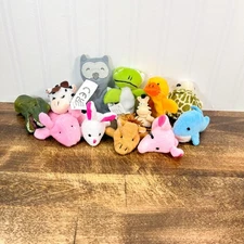 finger puppets lot of 12, Bunny, Owl, Pig, Frog, Duck, Shark, Dinosaur & More