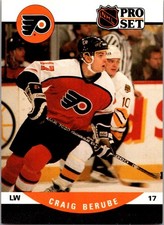 1990-91 Pro Set #498 Craig Berube Philadelphia Flyers
