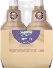 Swiffer Wetjet Wood Floor Cleaner Solution Refill, 42.2 Oz - 2 Pack