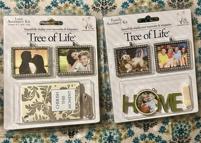 Tree Of Life Family Tree Photo Holder Ornaments & Keepsakes. Two Kits. NEW