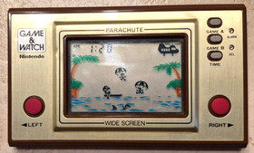 VINTAGE NINTENDO PARACHUTE GAME & WATCH HANDHELD PR-21 &ndash; WIDE SCREEN 1981 ~WORKS
