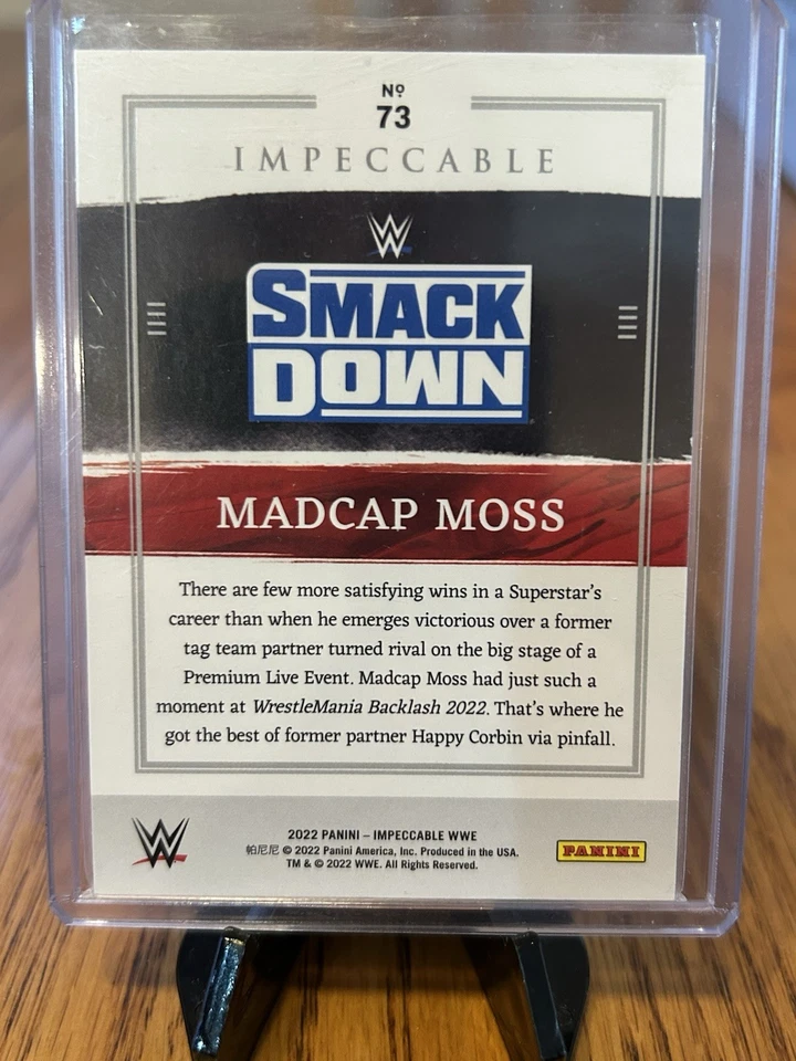 Madcap Moss 2022 Panini WWE Impeccable Silver #d /49 #73 - Image 2 of 2