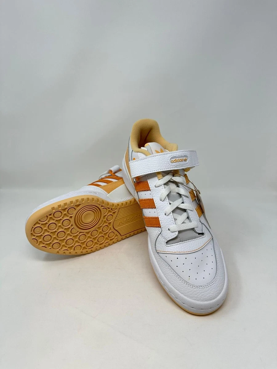 Adidas Forum Low Retro Shoe White Peach Sneaker GY5833 with strap men\'s size 11 Size 11 - Adidas Forum Low White Pulse Amber for sale online  main image 3
