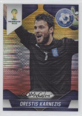 2014 Panini Prizm World Cup Yellow & Red Pulsar Prizm Orestis Karnezis #99 xp6