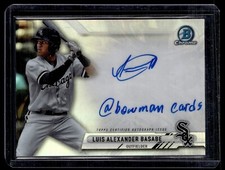 2017 BOWMAN CHROME PRIME SIGNATURES /75 INSCRIPTION AUTO LUIS ALEXANDER BASABE
