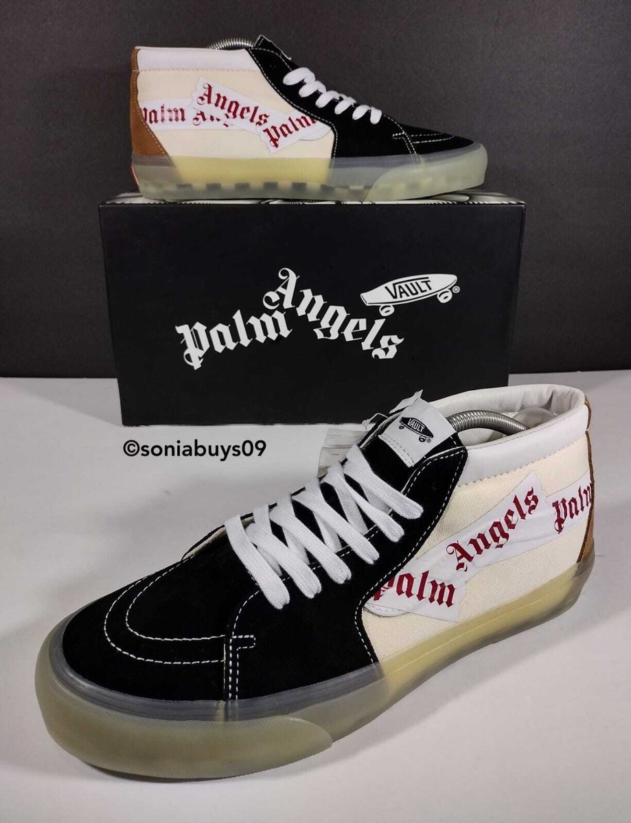 Palm Angels x Vault by Vans SK8-Mid VLT LX Sneakers, Black Palm Angels x Vault by Vans SK8-Mid VLT LX Sneakers, Black