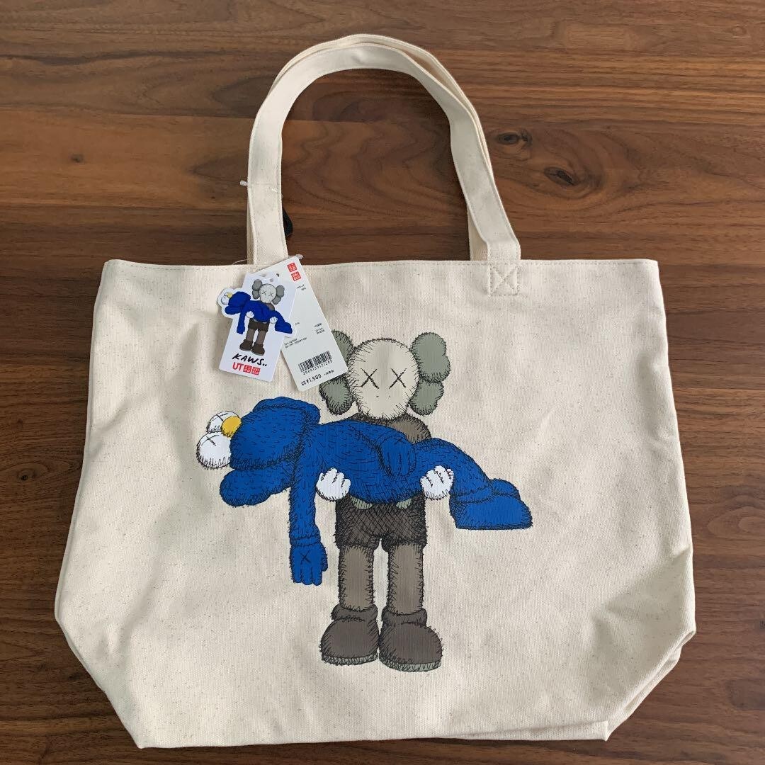Buy Uniqlo X Kaws 2019 Summer Tote Bag Gray Companion/blue BFF off