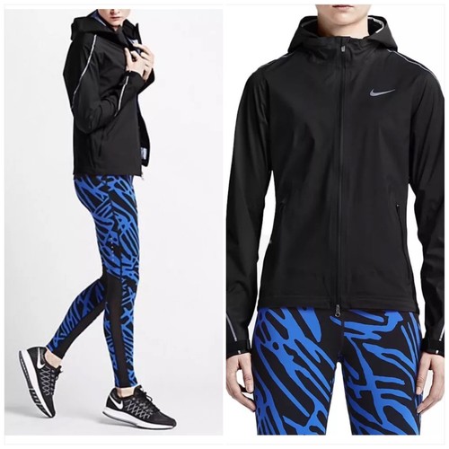 Nike Women's Hyper Shield Light Running Jacket (X-Small, Black/Reflective Silver)