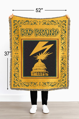 Bad Brains Hardcore Punk Rock Black Flag Angry Samoans DRI Throw Woven Blanket
