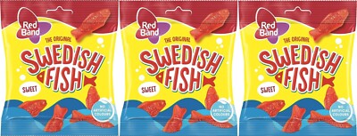 3x Schwedischer Fisch Die Original Süßigkeiten 100g keine künstlichen Farben