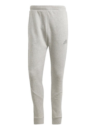 Adidas Men ESS Big Logo Fleece Pants Tapered Gray Jogger GYM Cuff
