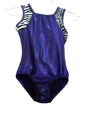 Destira Leotard Zebra Purple Size JUNIOR