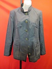 Christian Lacroix Paris Black Silk Oriental Jacket Sz Medium~orange Satin Lining