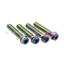 Bullone viti morsetto manubrio titanio arcobaleno M8x30 per Husqvarna Svartpilen 701