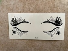Spooky Halloween Eye Tattoos - Haunted House  Spider  Web J83