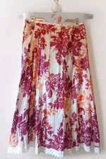 Vtg 90's Womens Maxi Skirt 32" L Sz 6 Boho Floral Flowy Cottagecore Coquette