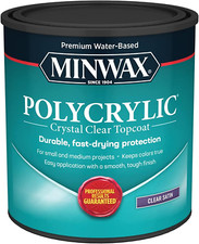 Qt Minwax 63333 Clear Polycrylic Water-Based Protective Finish Satin