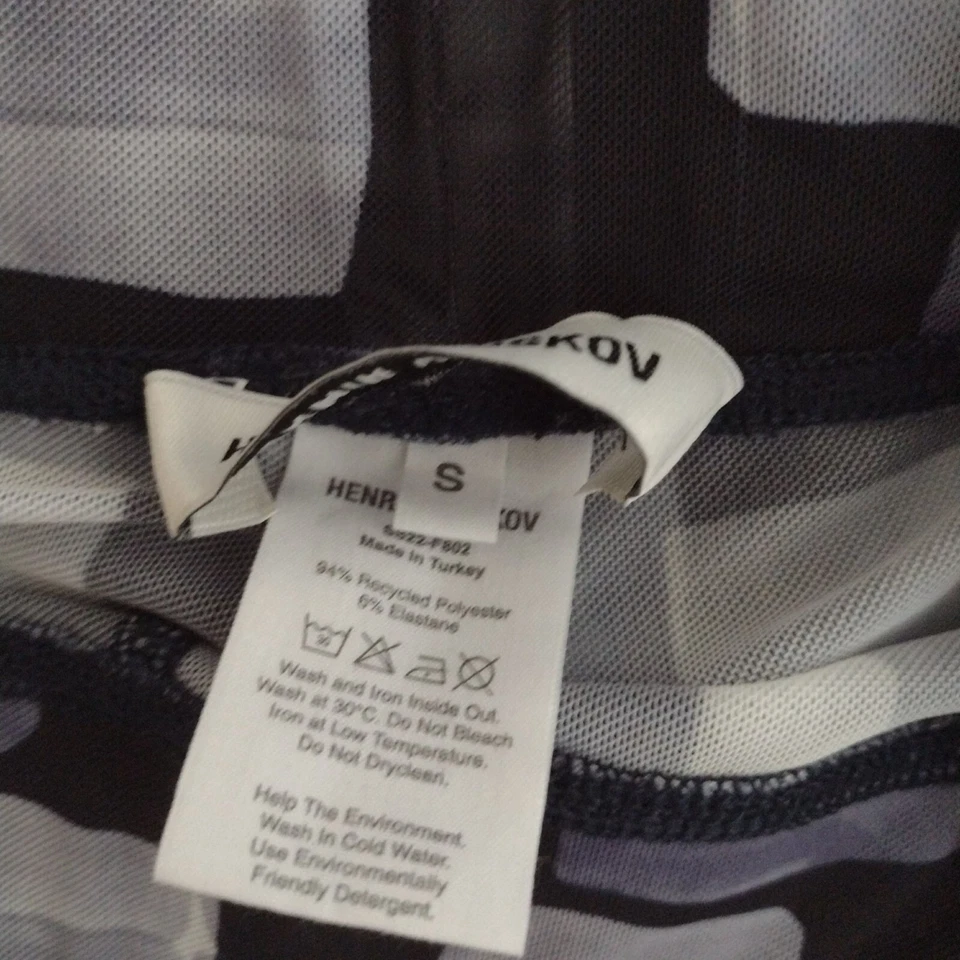 Henrik Vibskov Cube Print Stockings S Mesh Black White Geometric Leggings Sheer - Image 2 of 4