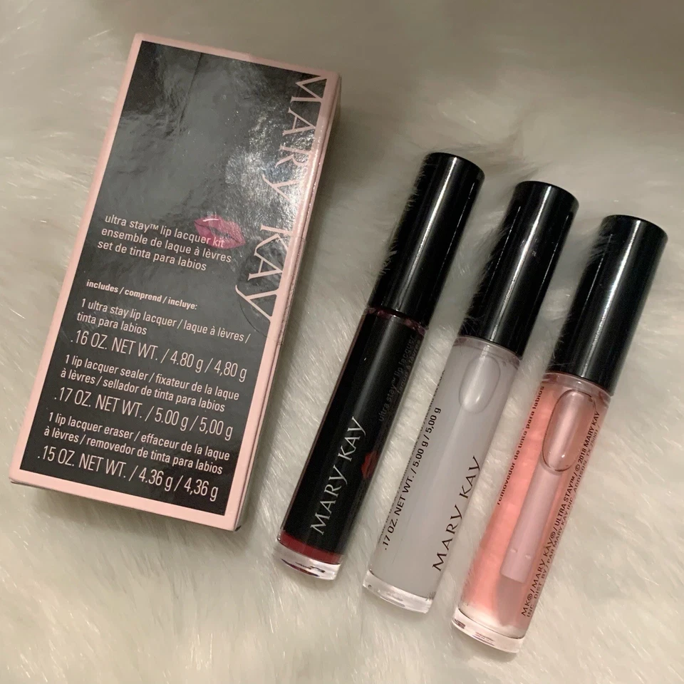 Juego de laca labial Mary Kay Ultra Stay (sellador, borrador, laca) ciruela edición limitada. Foto 4 de 4