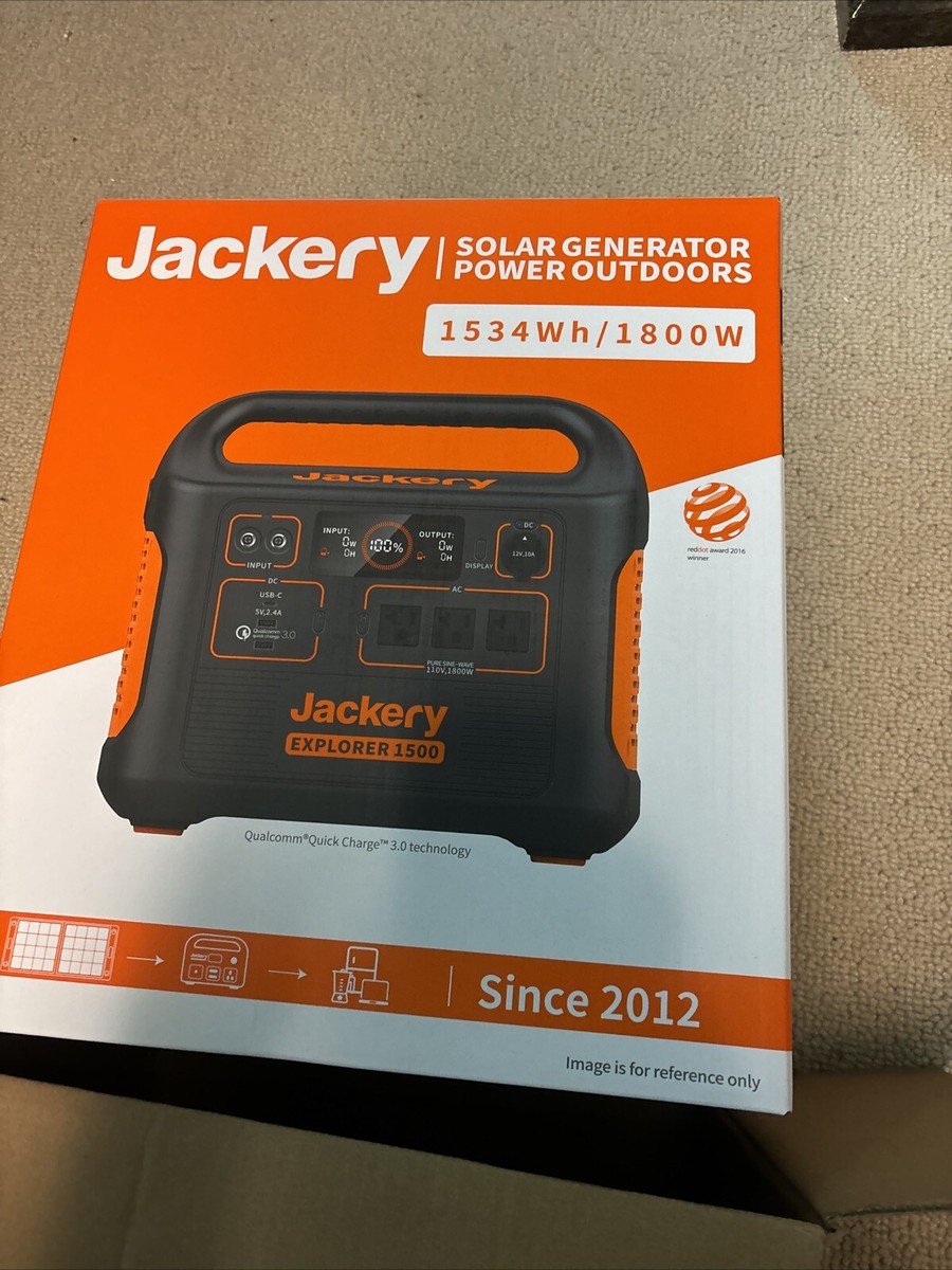 Jackery Explorer 1500 Portable JSG-1500B SOLAR OUTDOOR POWER GENERATOR  Sealed | eBay