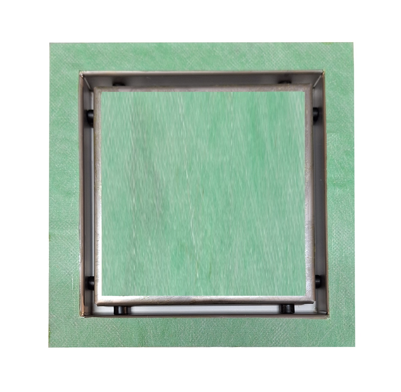 SereneDrains 304 SS 6 Inch Square Shower Drain Kit Invisible Finish-less Design
