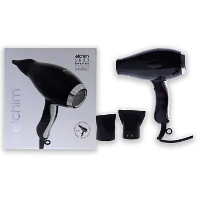 3900 Healthy Ionic Hair Dryer - Black-Silver by Elchim for Unisex - 1 Pc