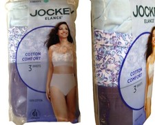 Jockey Plus Elance 3 Pack Brief: Midnight Iris/Bouquet Bloom/Frothy Blue Size 10