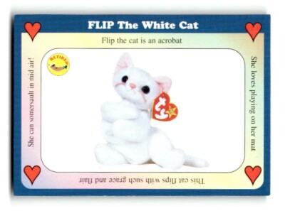 1998 West Highland TY Beanie Baby Trading Cards #25 Flip the White Cat