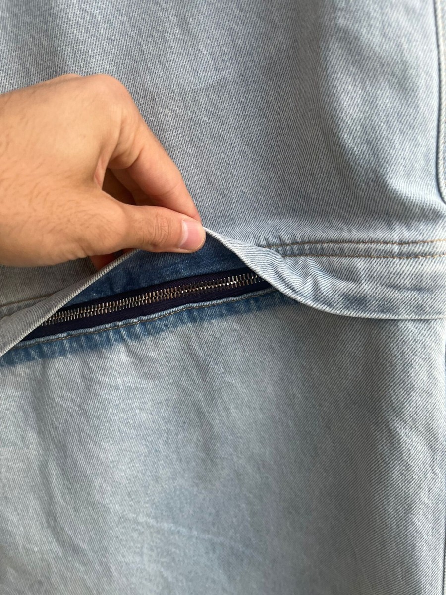 Vetements , Triple Zip Baggy Jeans in Denim Light Blue BNWT Vetements , Triple Zip Baggy Jeans in Denim Light Blue BNWT