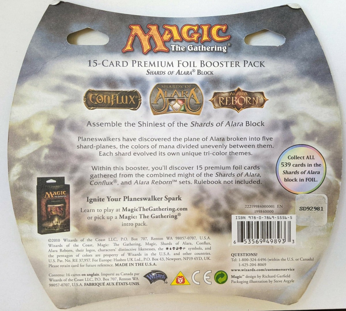 MTG Shards of Alara Block Premium Foil Booster Free Insured