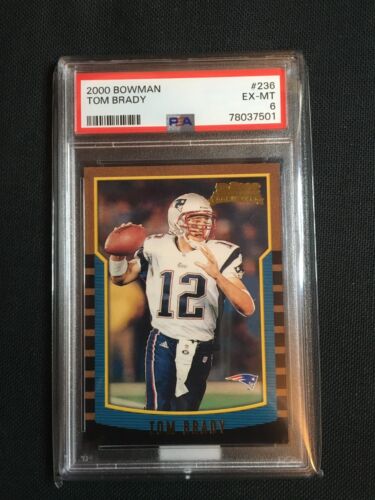 2000 Bowman Tom Brady RC Rookie Card #236 PSA 6 Authenticated - Picture 1 of 2