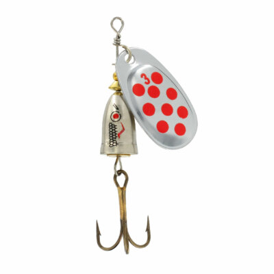 Jenzi Phantom-F Glockenspinner silber rot Rapfen Hecht Forelle Barsch Spinner