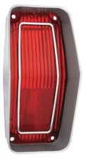 RestoParts Tail Light Lamp Lens With Stainless Trim For 1970 Olds Cutlass