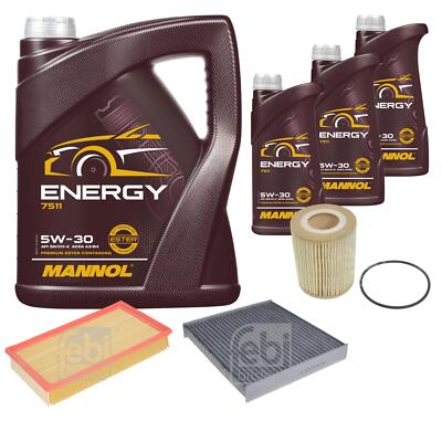 FEBI BILSTEIN Inspektionspaket 8L MANNOL Energy 5W-30 für Jaguar XF Sportbrake