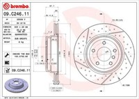 2X Brembo 09.C246.11 Bremsscheibe FüR Bmw
