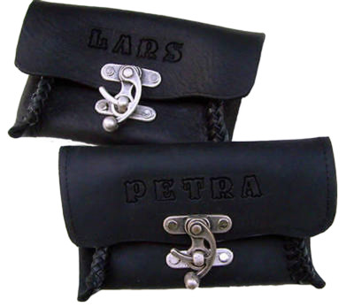 Tabaketui Tabaktasche Leder Schwarz Tabaktasche Tabakbeutel