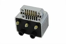 Volt Tech Chrome Single Fire Coil for Harley Davidson by V-Twin