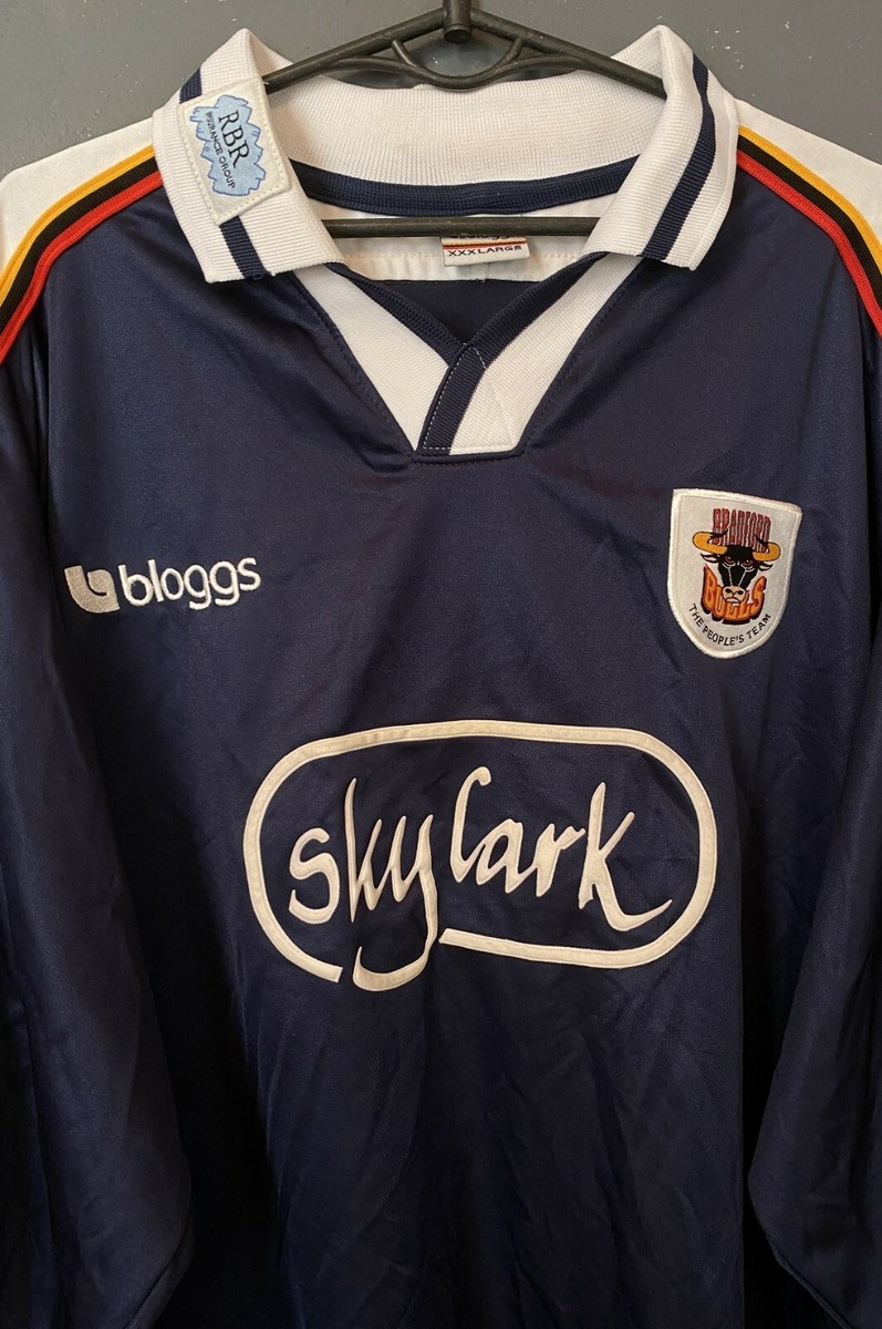 VINTAGE OLD MEN RUGBY LEAGUE BRADFORD BULLS 2001/2002 SHIRT JERSEY