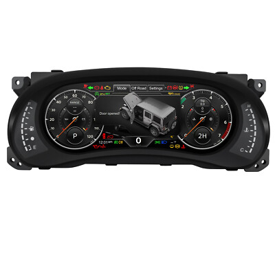 12.3 in For Jeep Wrangler JK Digital LCD Instrument Cluster Car Dashboard Panel