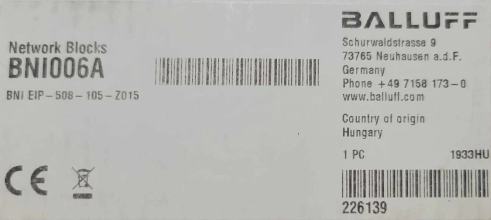 Balluff BNI006A BNIEIP-508-105-Z015 Network Block IO Link Master. Factory Sealed - Image 4 of 4